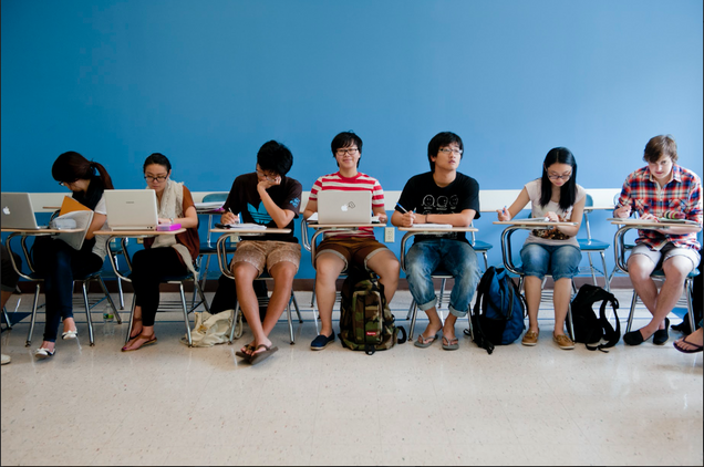 Students in a CAS classroom
